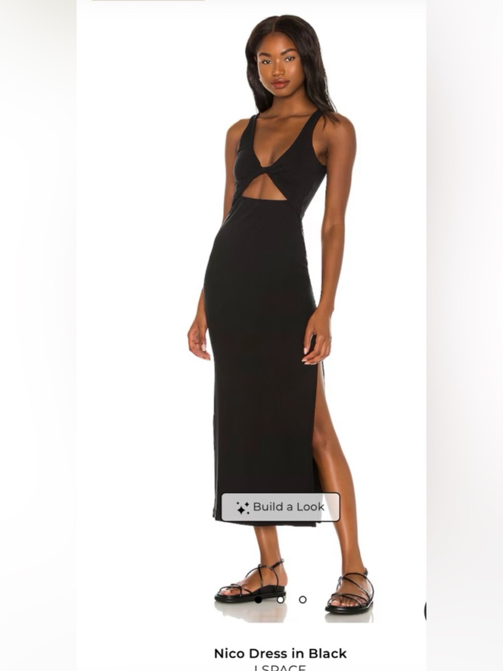 l*space Black Midi Cutout Tank Dress